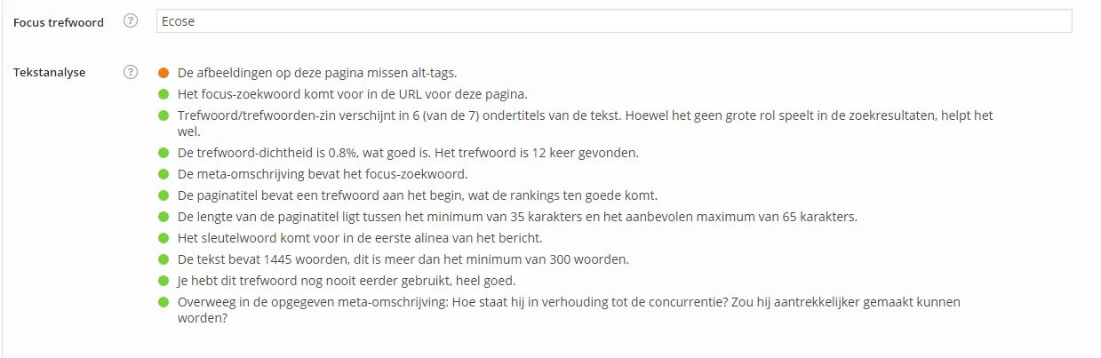 webshop wordpress yoast seo